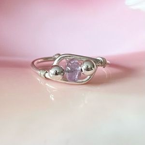Sterling Silver Amethyst Midi Ring Toe Ring